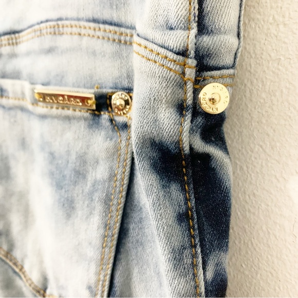 Peter Nygrad Luxe Denim Stretch Crop Court Denim Jeans Raw Hem Distressed Wash - Picture 9 of 14